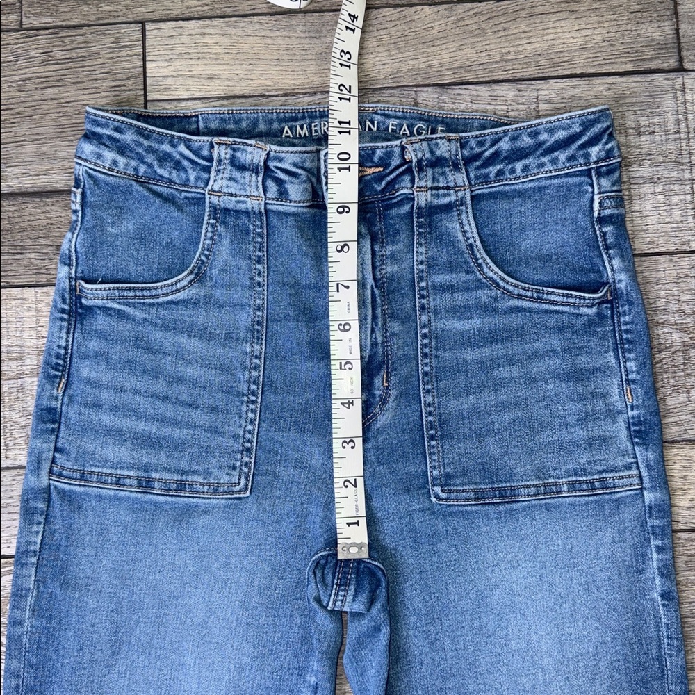 American Eagle Outfitters Next Level Stretch Super hi-Rise Flare Jeans - Picture 7 of 13